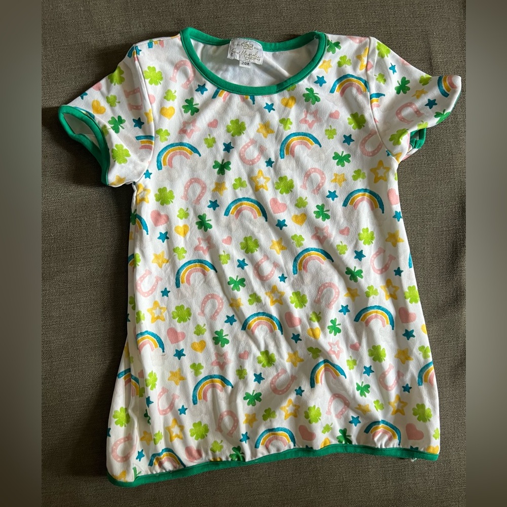 Rainbow and Clover Kids Dress